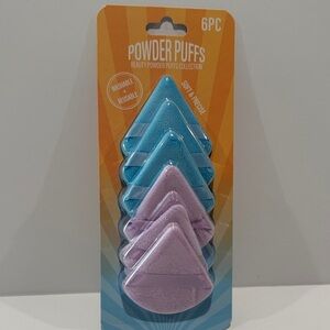 NWT POWDER PUFFS Beauty Powder Puff Collection of (6) Baby Blue and Lilac.